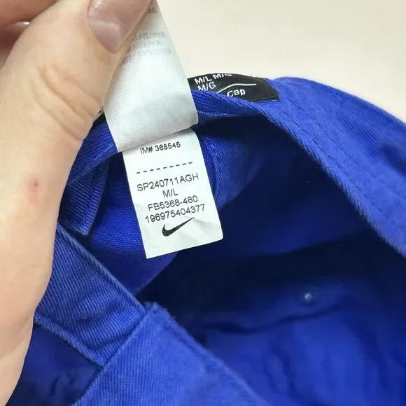 Nike Club Cap Hat Mens/Womens Sky Blue Adjustable M/L - Picture 6 of 7